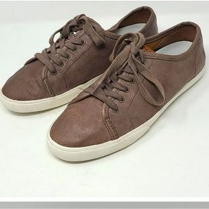 Frye Maya Low Lace Womens Leather Sneaker …